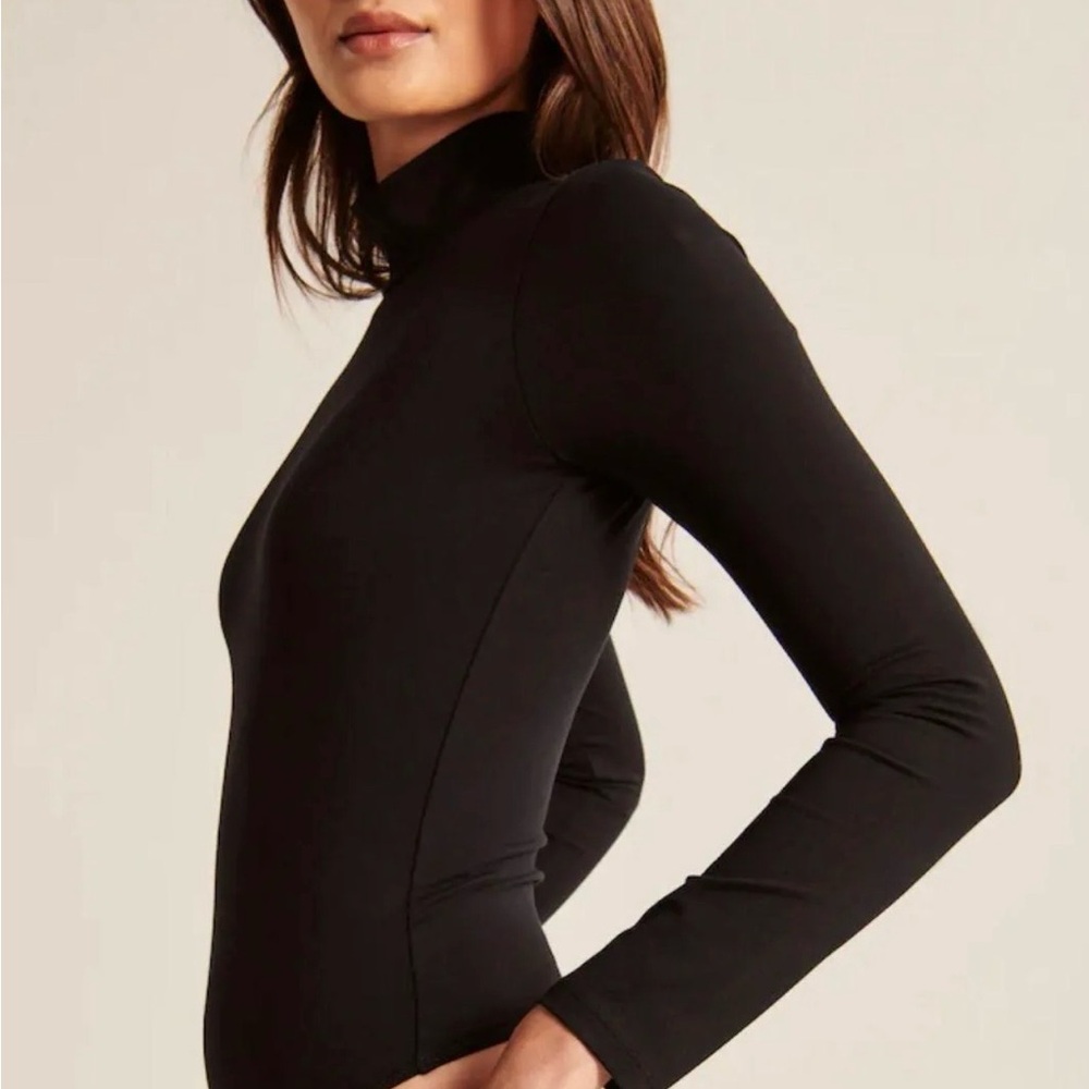 Abercrombie & Fitch Black Long Sleeve Bodysuit